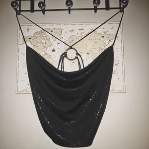 Women's Shiny black Rue 21 Large Top